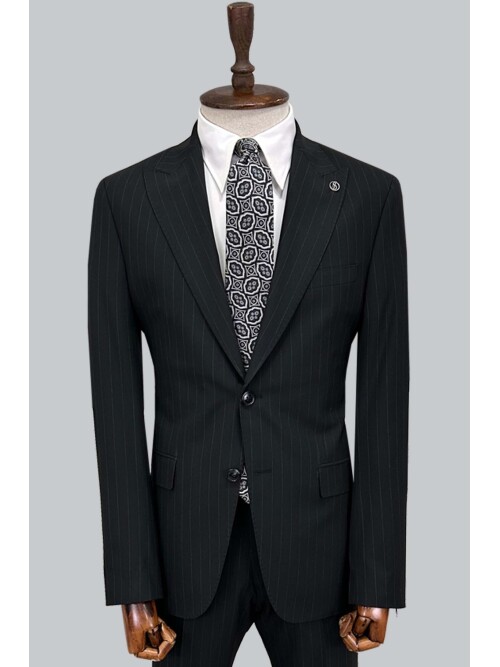 SUIT SARTORIA STRIPED BLACK SUIT 2002/51