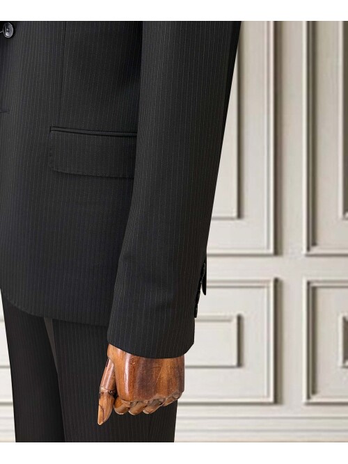 SUIT SARTORIA STRIPED BLACK SUIT 252015