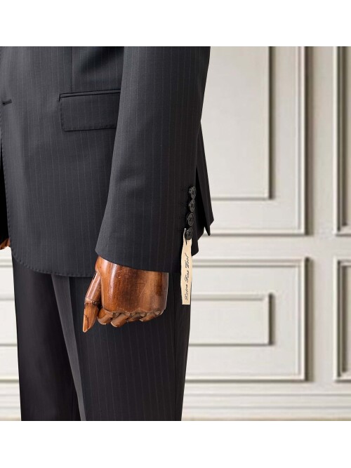 SUIT SARTORIA ÇİZGİLİ SİYAH YÜNLÜ TAKIM 252076