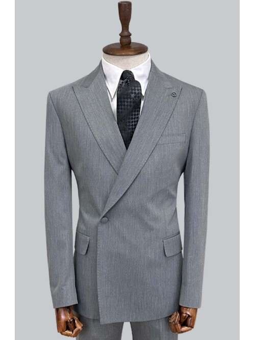 SUIT SARTORIA GREY DOUBLE BREASTED SUIT 2001/89