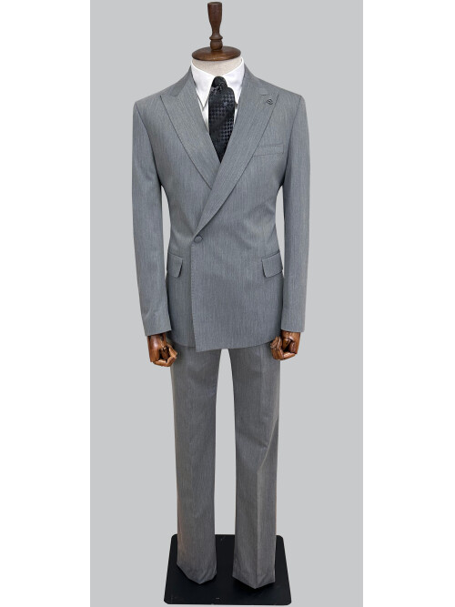 SUIT SARTORIA GREY DOUBLE BREASTED SUIT 2001/89