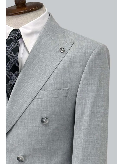 SUIT SARTORIA GREY DOUBLE-BREASTED SUIT 2002/48