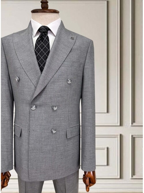 SUIT SARTORIA GREY DOUBLE-BREASTED SUIT 2002/48