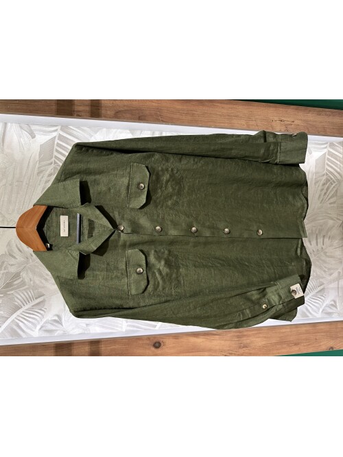 SUIT SARTORIA KHAKI LINEN SHIRT 6108