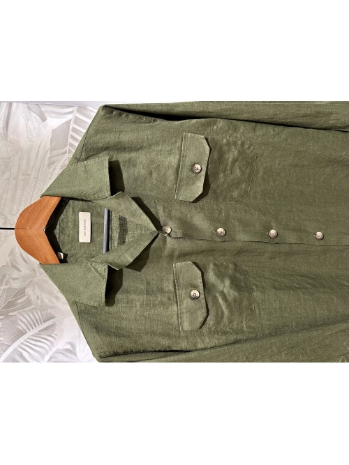 SUIT SARTORIA KHAKI LINEN SHIRT 6108