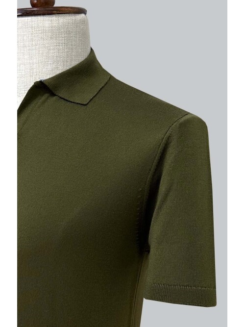 SUIT SARTORIA KHAKI SHORT SLEEVE KNITWEAR T-SHIRT 9030