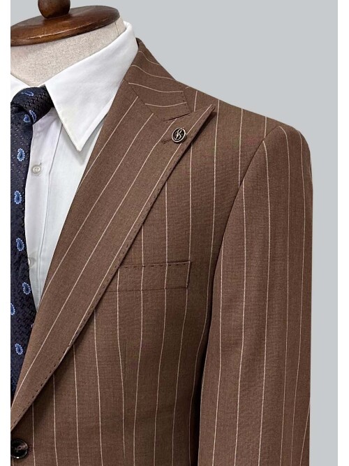 SUIT SARTORIA KAHVERENGİ ÇİZGİLİ TAKIM ELBİSE 2002/65