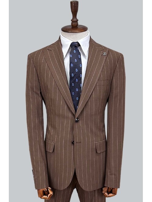 SUIT SARTORIA KAHVERENGİ ÇİZGİLİ TAKIM ELBİSE 2002/65