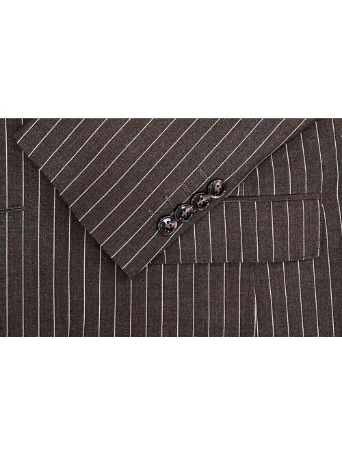 SUIT SARTORIA KAHVERENGİ ÇİZGİLİ YELEKLİ TAKIM ELBİSE 2320