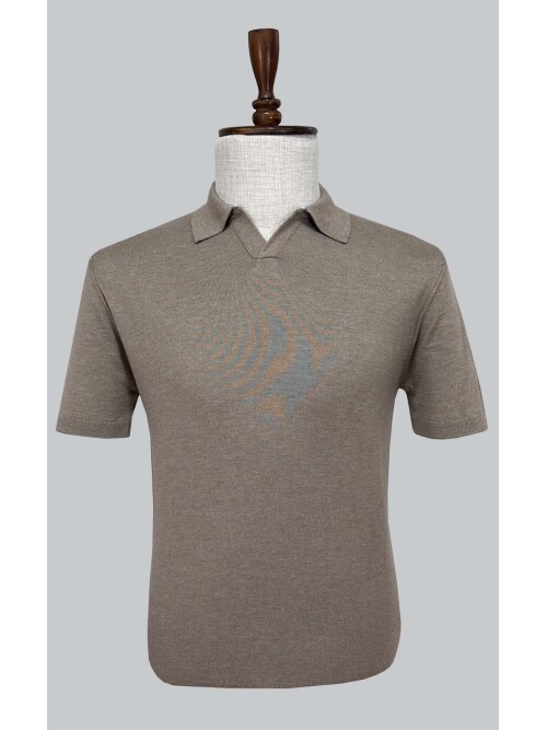 SUIT SARTORIA BROWN SHORT SLEEVE KNITWEAR T-SHIRT 9030
