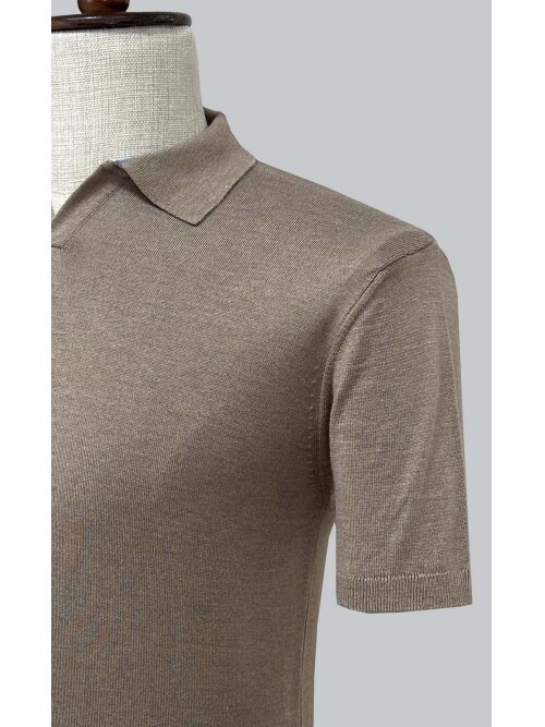 SUIT SARTORIA BROWN SHORT SLEEVE KNITWEAR T-SHIRT 9030