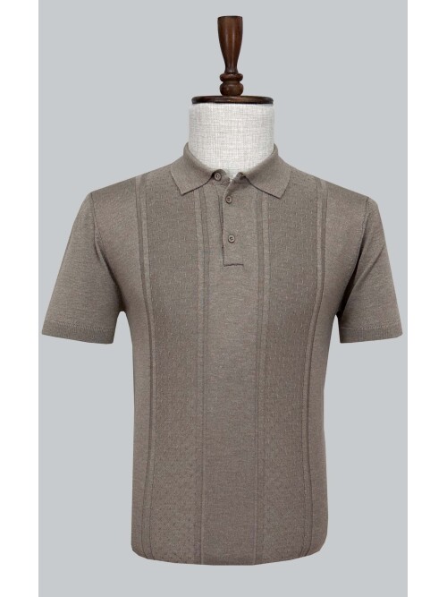 SUIT SARTORIA BROWN SHORT SLEEVE KNITWEAR T-SHIRT 9031
