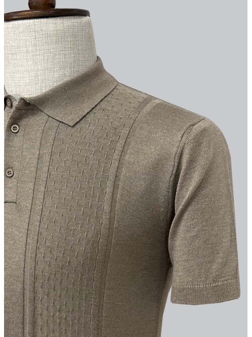 SUIT SARTORIA BROWN SHORT SLEEVE KNITWEAR T-SHIRT 9031