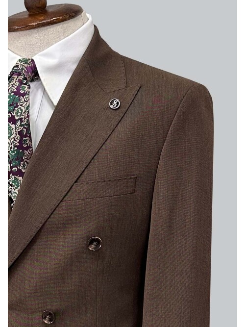 SUIT SARTORIA BROWN DOUBLE-BREASTED SUIT 2002/48