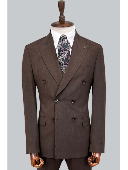 SUIT SARTORIA BROWN DOUBLE-BREASTED SUIT 2002/48