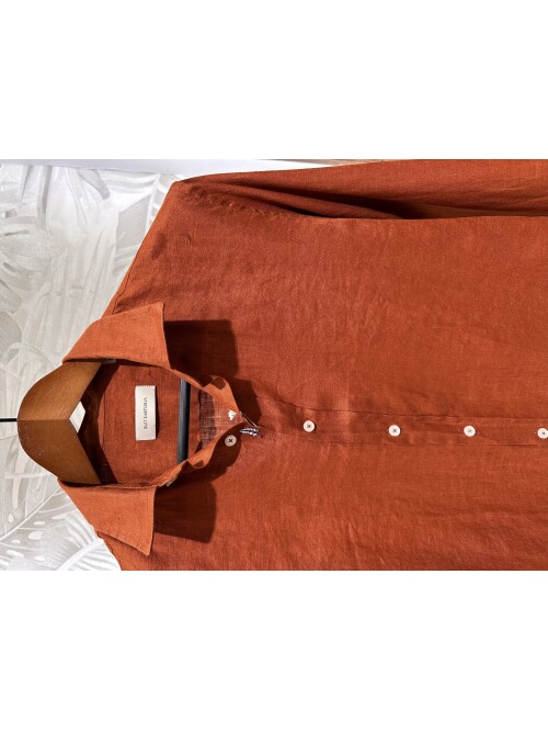 SUIT SARTORIA KİREMİT KETEN GÖMLEK 6109