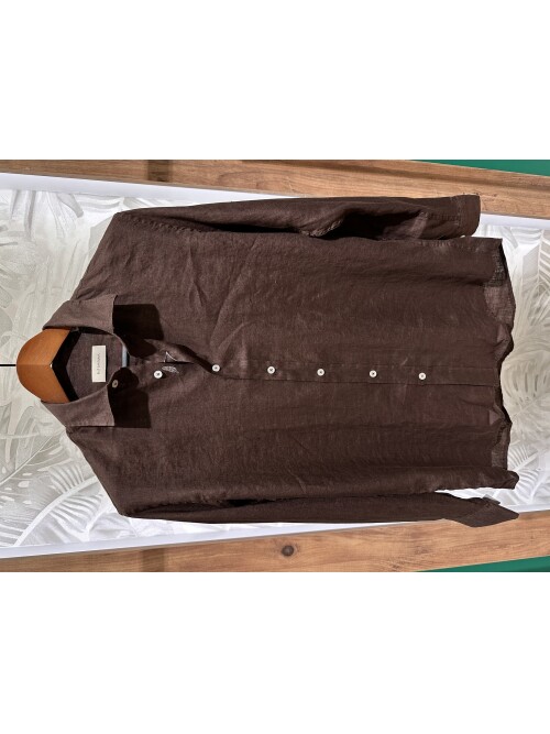 SUIT SARTORIA KOYU KAHVERENGİ KETEN GÖMLEK 6109