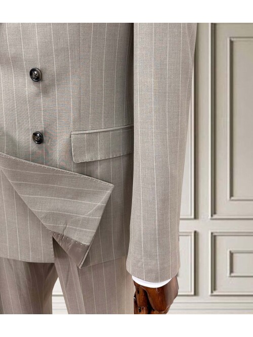 SUIT SARTORIA DOUBLE-BREASTED BEIGE SUIT 2002/48