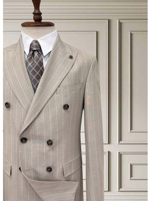 SUIT SARTORIA DOUBLE-BREASTED BEIGE SUIT 2002/48