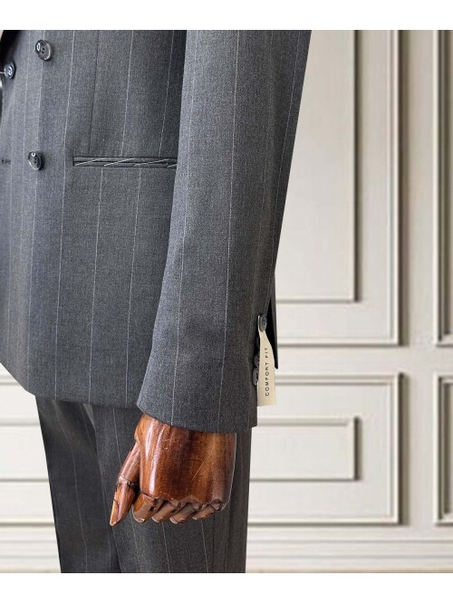 SUIT SARTORIA KRUVAZE ÇİZGİLİ GRİ TAKIM ELBİSE 252098