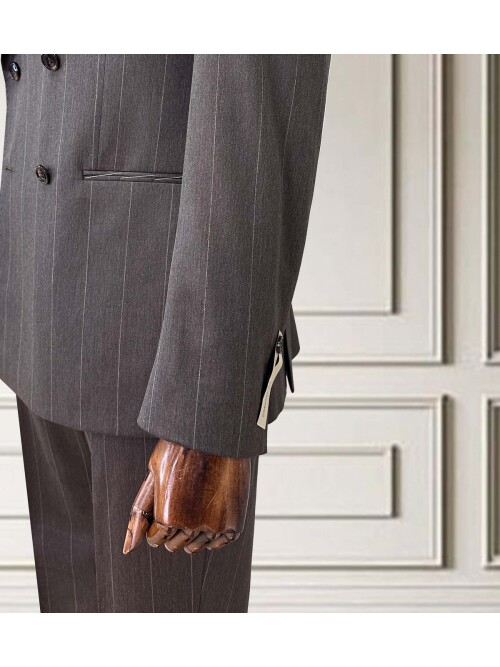 SUIT SARTORIA KRUVAZE ÇİZGİLİ KAHVERENGİ TAKIM ELBİSE 252098