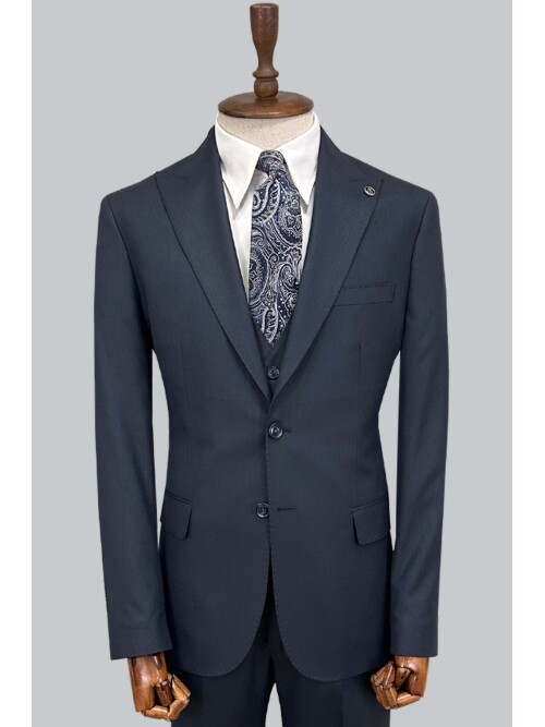 SUIT SARTORIA NAVY BLUE SUIT WITH VEST 2002/26