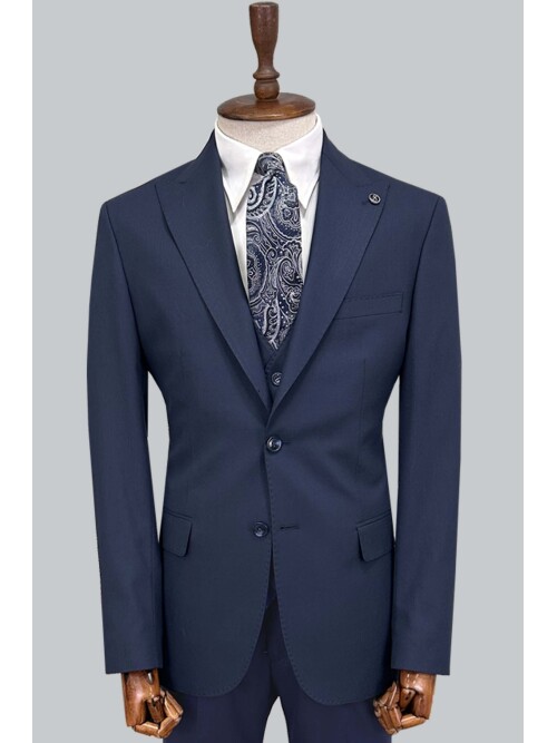 SUIT SARTORIA NAVY BLUE SUIT WITH VEST 2002/26