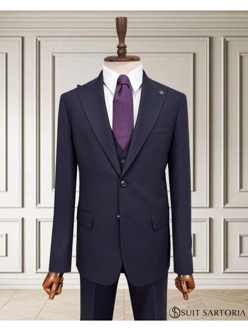 SUIT SARTORIA NAVY BLUE SUIT WITH VEST 252014