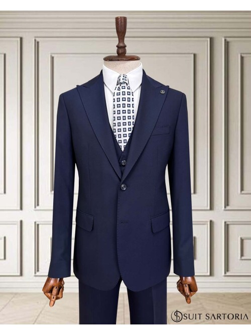 SUIT SARTORIA LACİVERT YELEKLİ TAKIM ELBİSE 252014