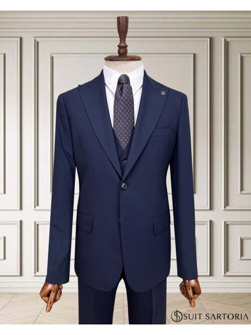 SUIT SARTORIA LACİVERT YELEKLİ TAKIM ELBİSE 252014