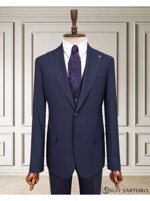SUIT SARTORIA LACİVERT YELEKLİ TAKIM ELBİSE 252014