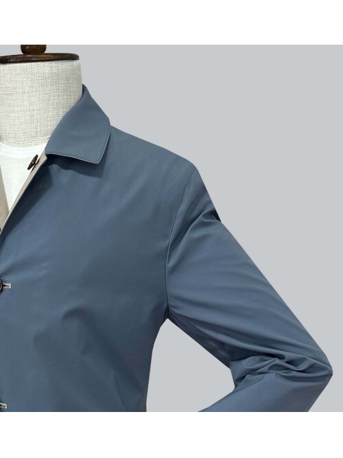 SUIT SARTORIA BLUE/BEIGE DOUBLE-SIDED TRENCH COAT 8501