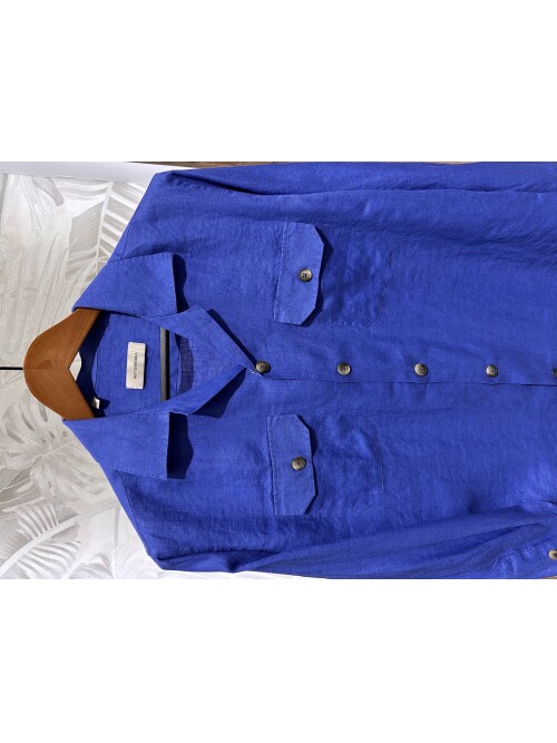 SUIT SARTORIA MAVİ KETEN GÖMLEK 6108