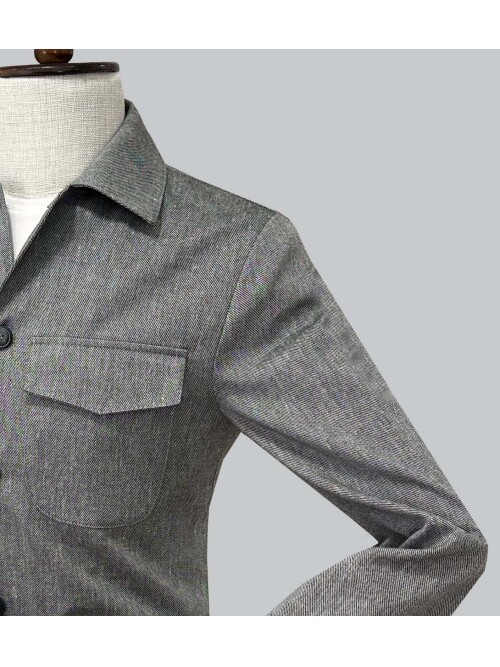 SUIT SARTORIA SİYAH 4 CEPLİ KETEN CEKET 4622