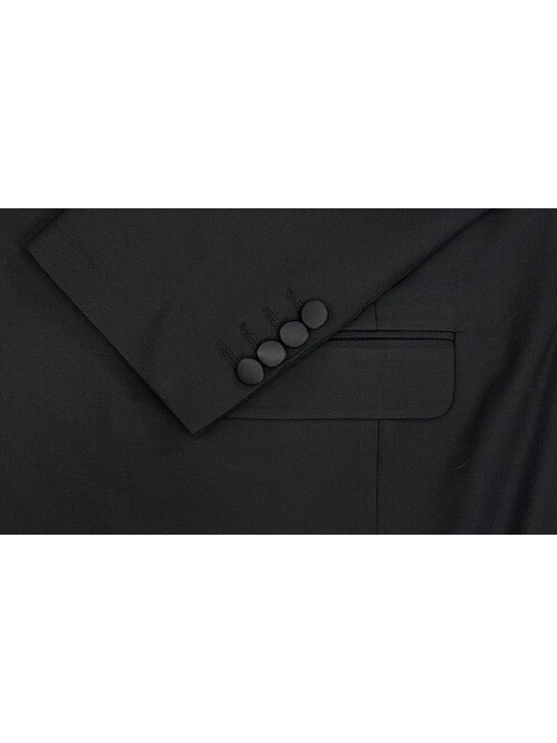 SUIT SARTORIA BLACK BIG SIZE TURN-ON COLLAR GROOM SUIT 5539