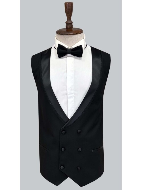 SUIT SARTORIA SİYAH BÜYÜK BEDEN SİVRİ ÇIKMA YAKA DAMATLIK 5539