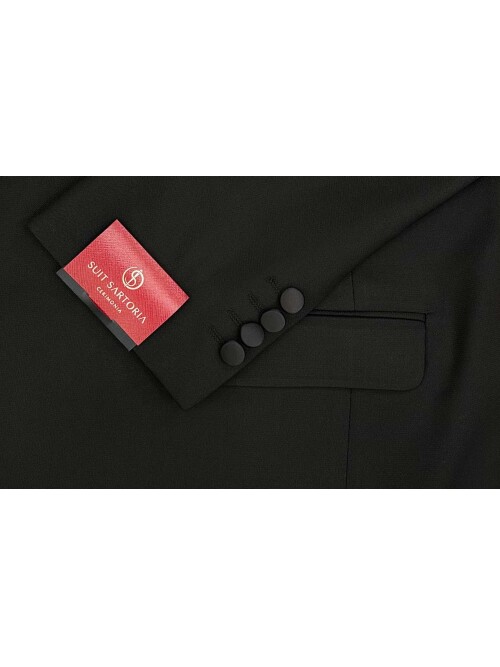 SUIT SARTORIA SİYAH BÜYÜK BEDEN SİVRİ ÇIKMA YAKA DAMATLIK 5539
