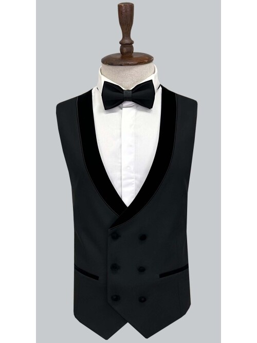 SUIT SARTORIA BLACK SHAWL COLLAR TUXEDO 5374