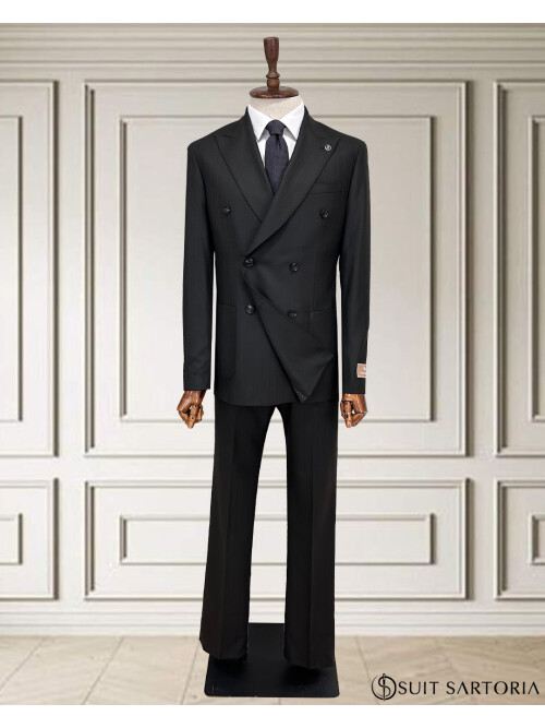 SUIT SARTORIA SİYAH ÇİZGİLİ KRUVAZE TAKIM 252101