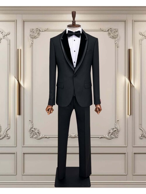 SUIT SARTORIA BLACK TUXEDO 5276