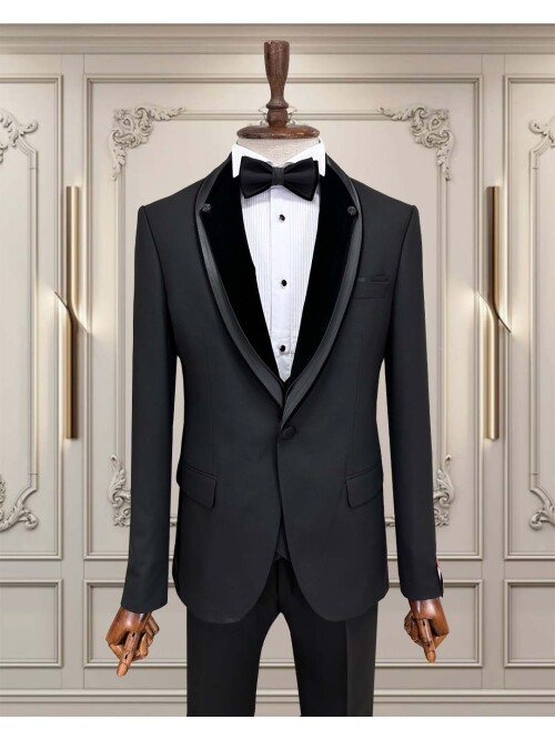 SUIT SARTORIA BLACK TUXEDO 5276