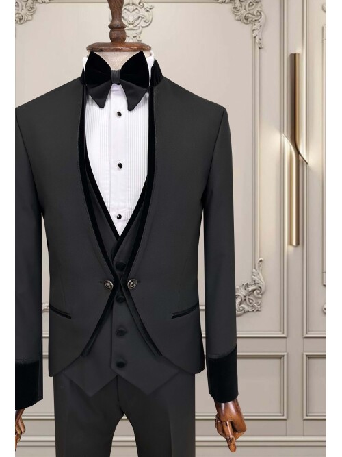 SUIT SARTORIA BLACK TUXEDO 5597