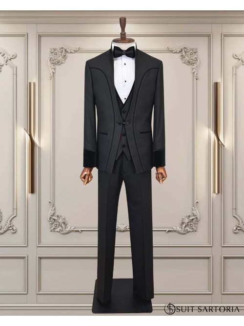 Cemden WEDDİNG SUİT BLACK 5756
