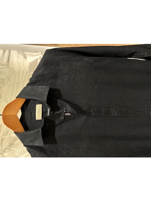 SUIT SARTORIA BLACK LINEN SHIRT 6109