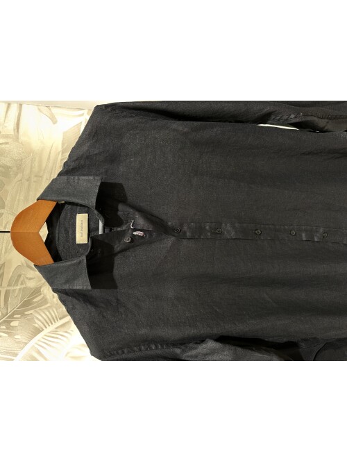 SUIT SARTORIA BLACK LINEN SHIRT 6109