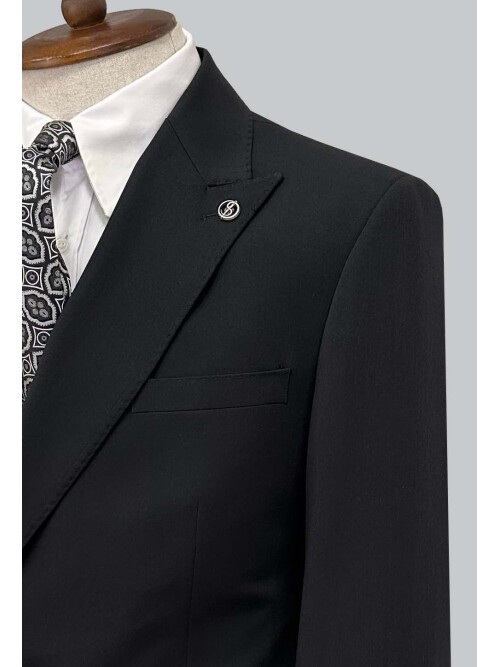 SUIT SARTORIA BLACK DOUBLE BREASTED SUIT 2001/89