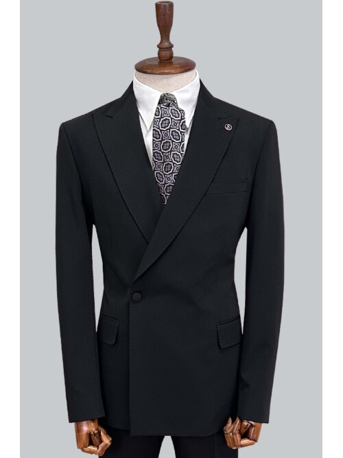 SUIT SARTORIA BLACK DOUBLE BREASTED SUIT 2001/89