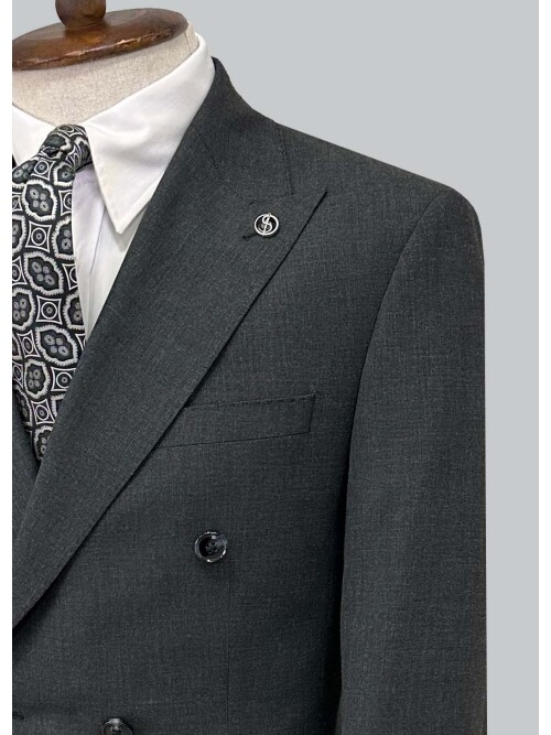 SUIT SARTORIA BLACK DOUBLE-BREASTED SUIT 2002/48