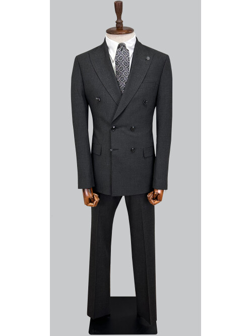 SUIT SARTORIA BLACK DOUBLE-BREASTED SUIT 2002/48