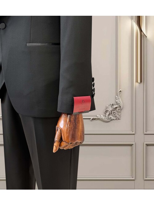 SUIT SARTORIA BLACK SHAWL LAPEL TUXEDO 5645